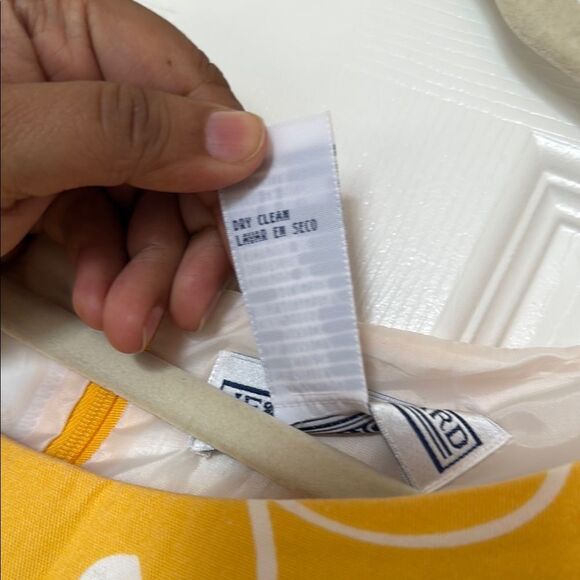 Jessica Howard Yellow Floral Sleeveless belted Dress 14 like new - Picture 9 of 11